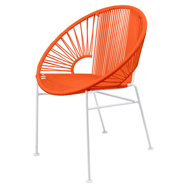 Stylish White Frame Innit Concha Chair for Dining, Café, Home or Office