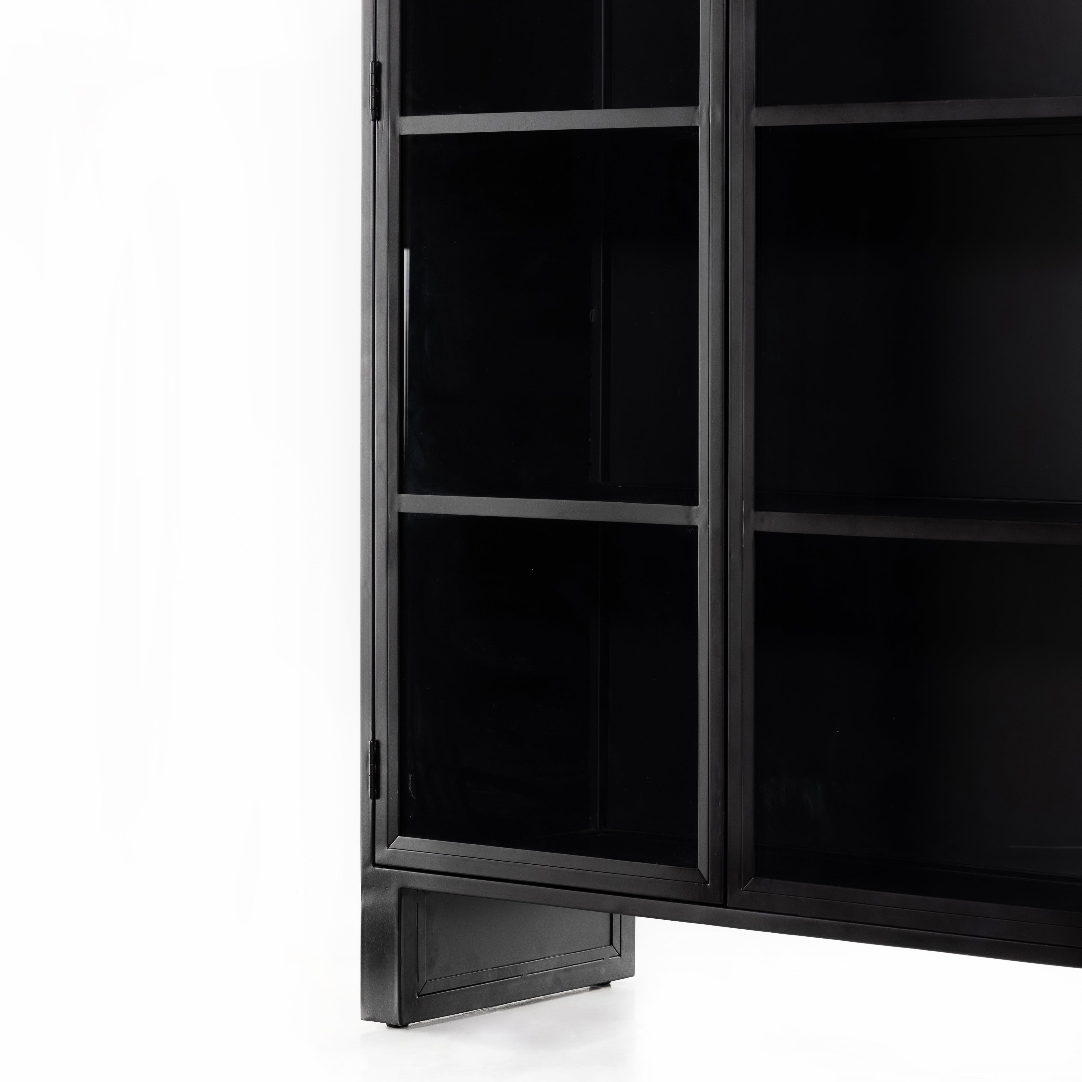 Four Hands Black-Finished Iron Breya Cabinet for Stylish Storage and Display