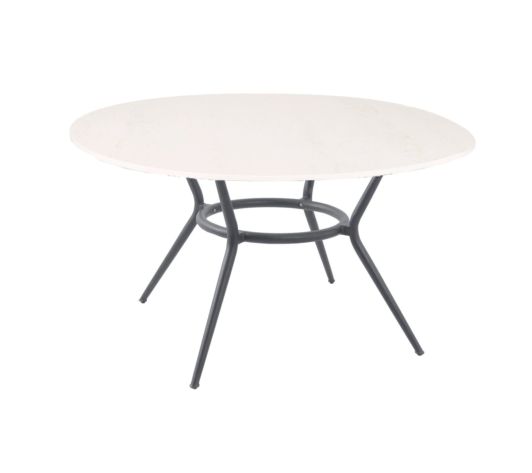 Cane-line Elegant Round Joy Dining Table with Aluminum Base