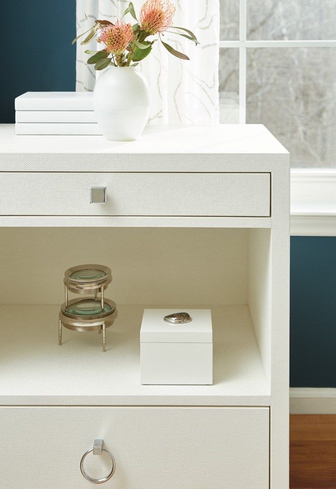 Villa & House Frances 2-Drawer Luxury Side Table in Navy, Black or White