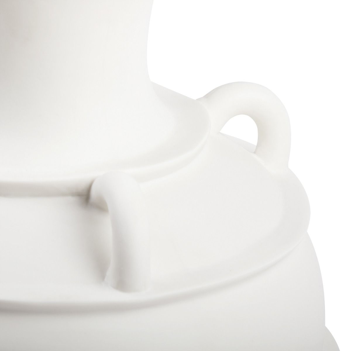 Villa & House Hand - crafted Greek - inspired Phaedra White Porcelain Vase for Decor