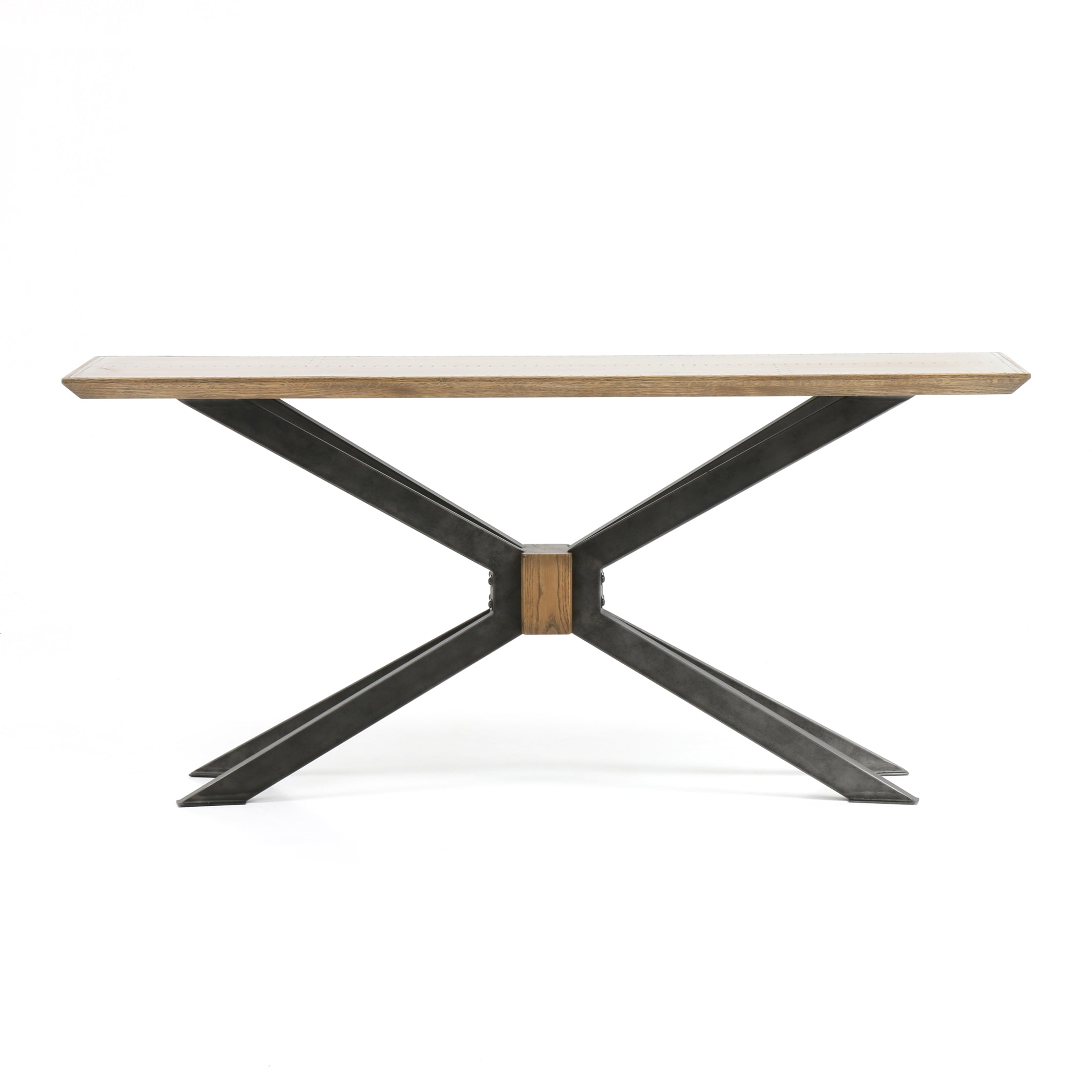 Four Hands Industrial Spider-Style Console Table for Modern Spaces