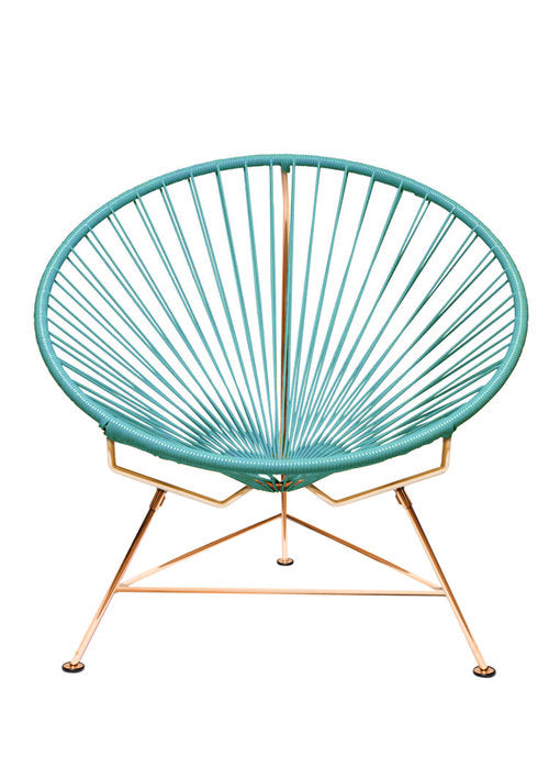 Stylish and Durable Innit Lounge Chair with a Copper-Colored Frame