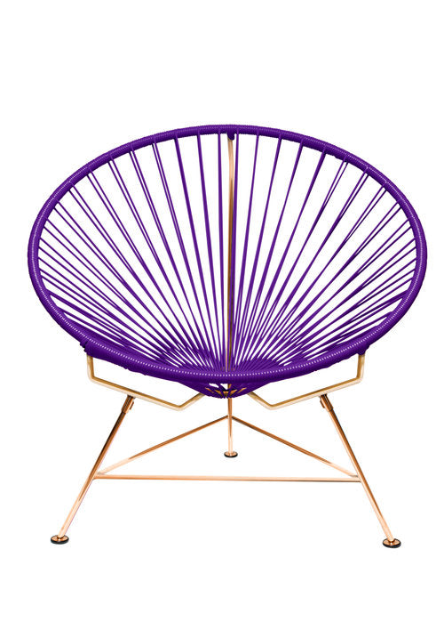 Stylish and Durable Innit Lounge Chair with a Copper-Colored Frame