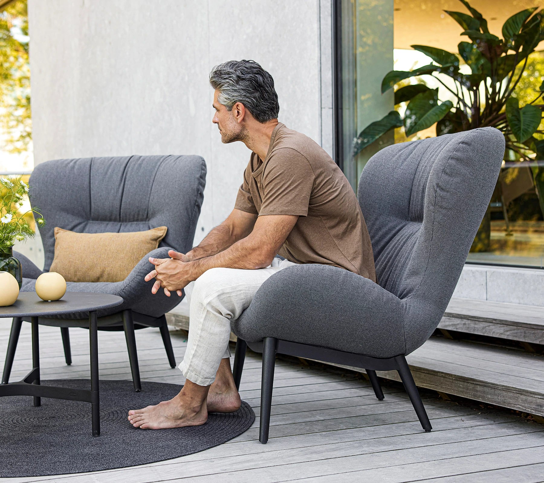 Cane-line Outdoor Serene Comfortable Lounge Chair for Relaxing
