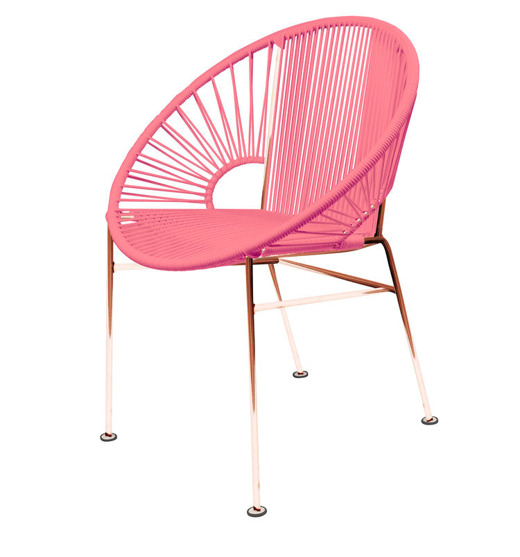 Stylish Innit Concha Dining and Café Chair with a Rustic Copper Frame