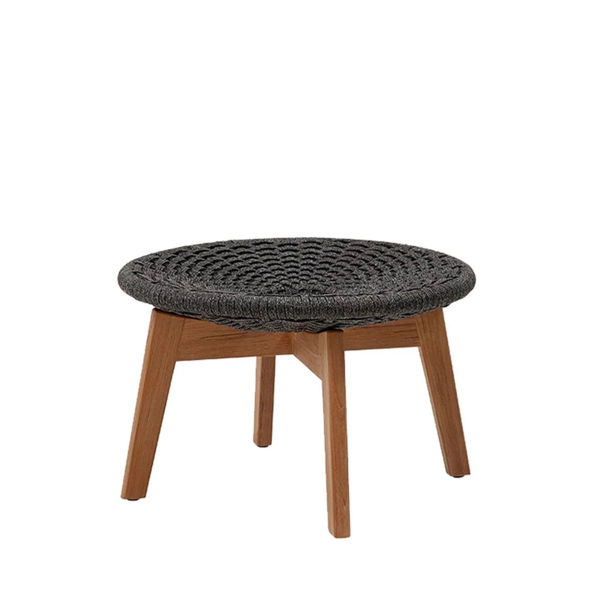 Cane-line Peacock Comfortable Outdoor Footstool & Side Table