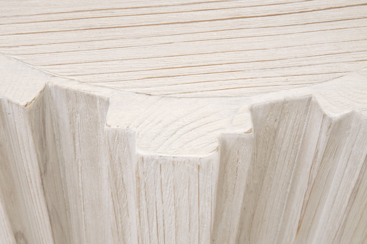 Eco-Friendly Roma Accent Table by Essentials For Living with Decorative Fluting