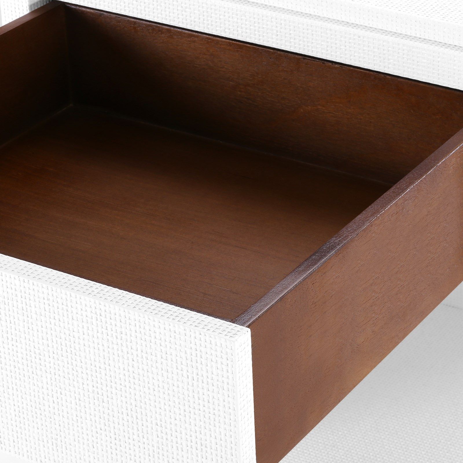 Villa & House Fedor Modern 2 - Drawer Side Table with Lacquered Grasscloth