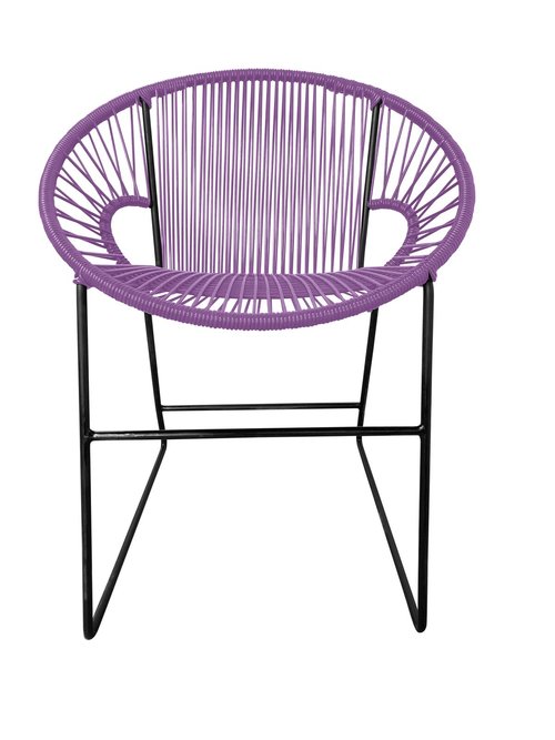 Stylish Black Frame Innit Puerto Dining and Side Chair for Indoor and Outdoor Use