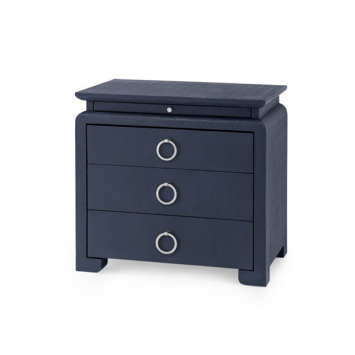 Villa & House Elina Luxury 3-Drawer Side Table with Pull-Out Tray