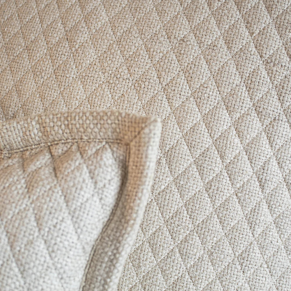 Luxurious Ann Gish 1-Inch Diamond Quilted Silk Basketweave Coverlet