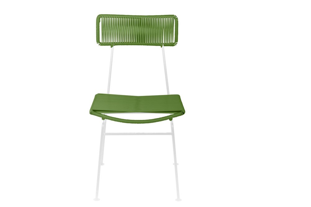 Innit's Charming White-Frame Hapi Indoor/Outdoor Dining Chair