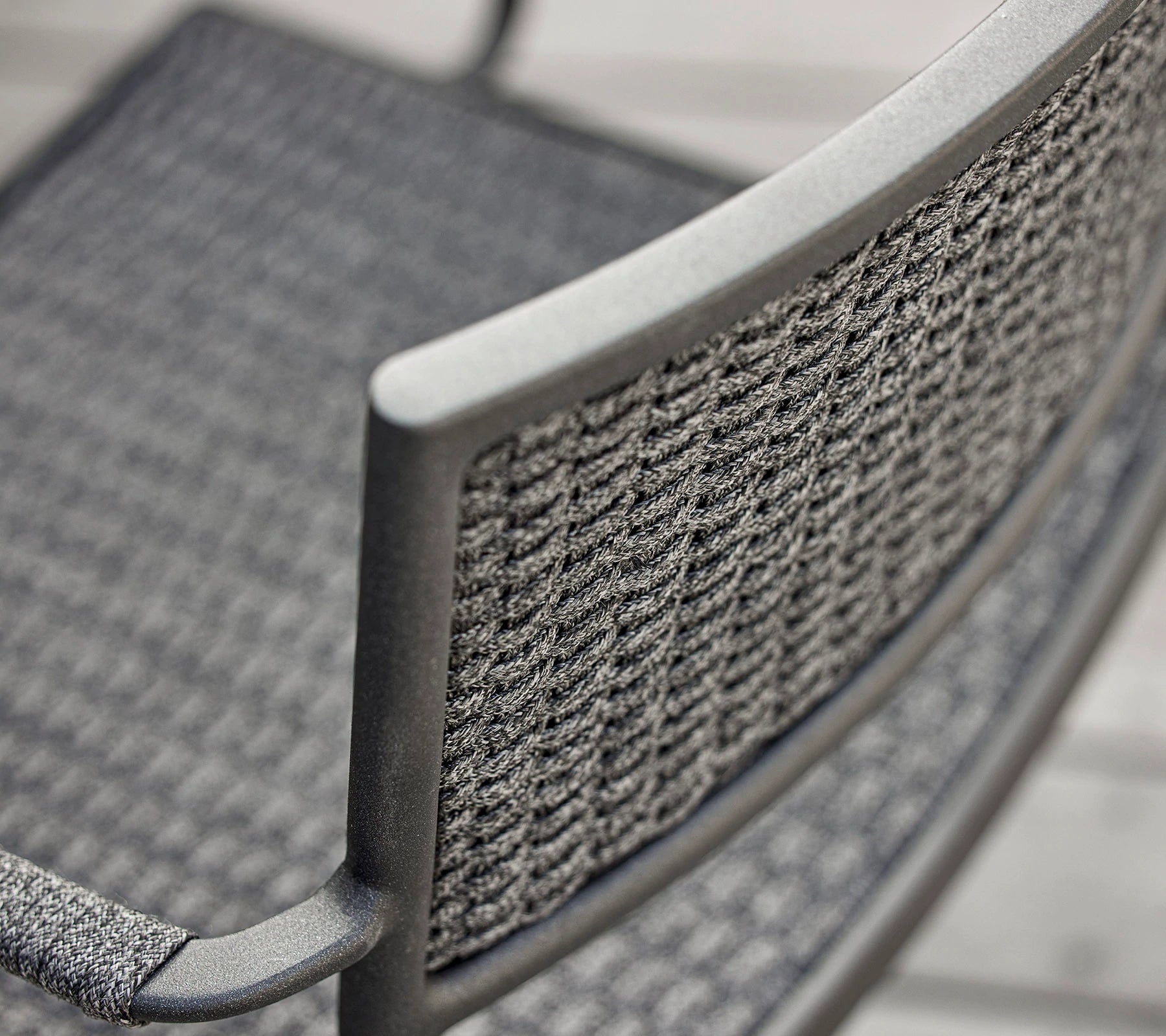 Cane-line Less Modern Stackable Aluminium Armchair with French Weave