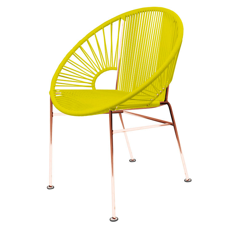 Stylish Innit Concha Dining and Café Chair with a Rustic Copper Frame