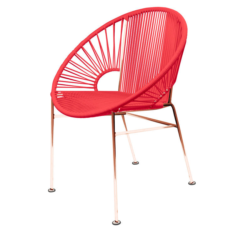 Stylish Innit Concha Dining and Café Chair with a Rustic Copper Frame