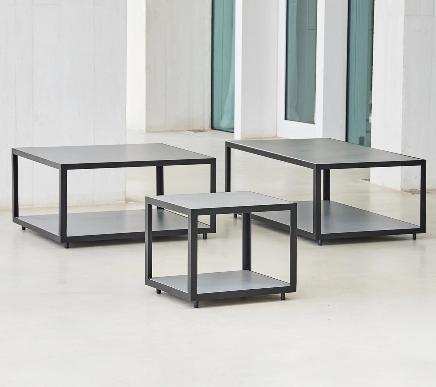 Cane-line Rectangular Level Coffee Table Base with Elegant Design