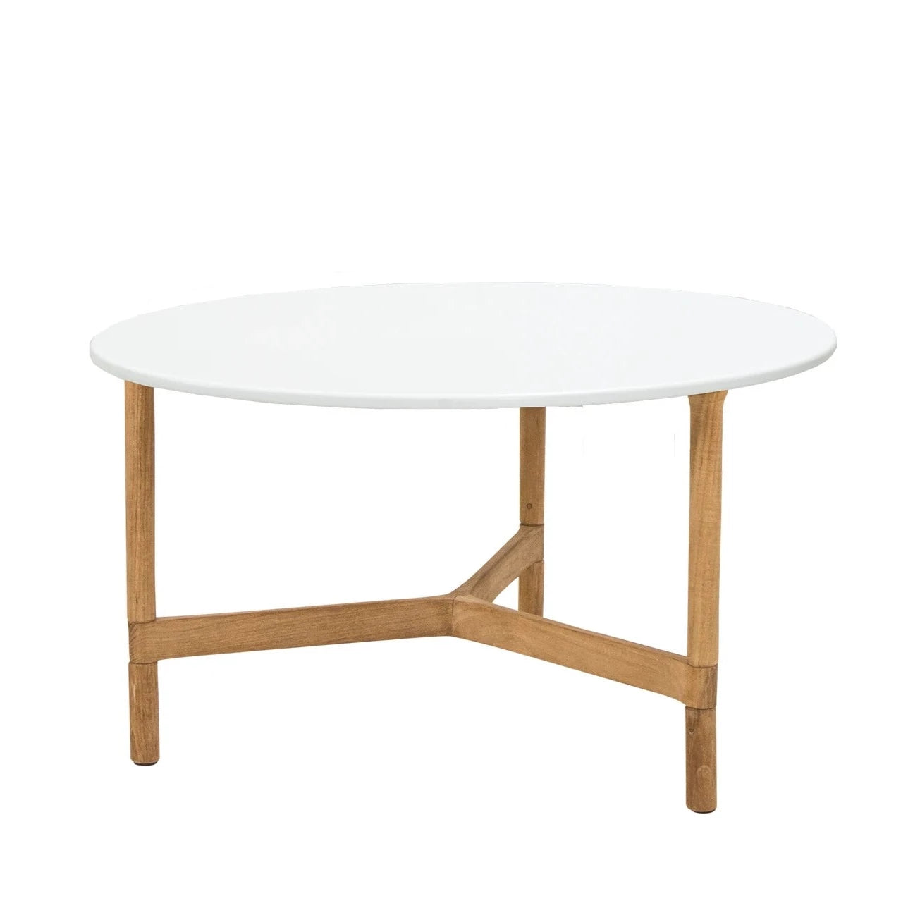 Medium-Sized Teak Cane-line Twist Coffee Table for Indoor & Outdoor Use