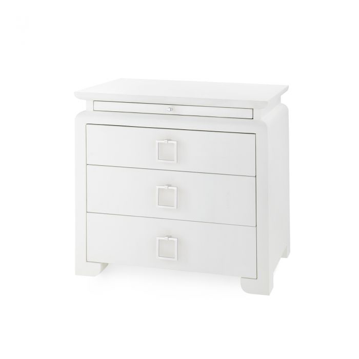 Villa & House Elina Luxury 3-Drawer Side Table with Pull-Out Tray