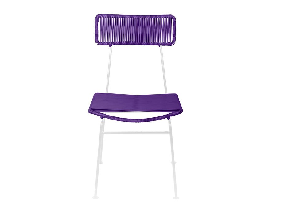 Innit's Charming White-Frame Hapi Indoor/Outdoor Dining Chair