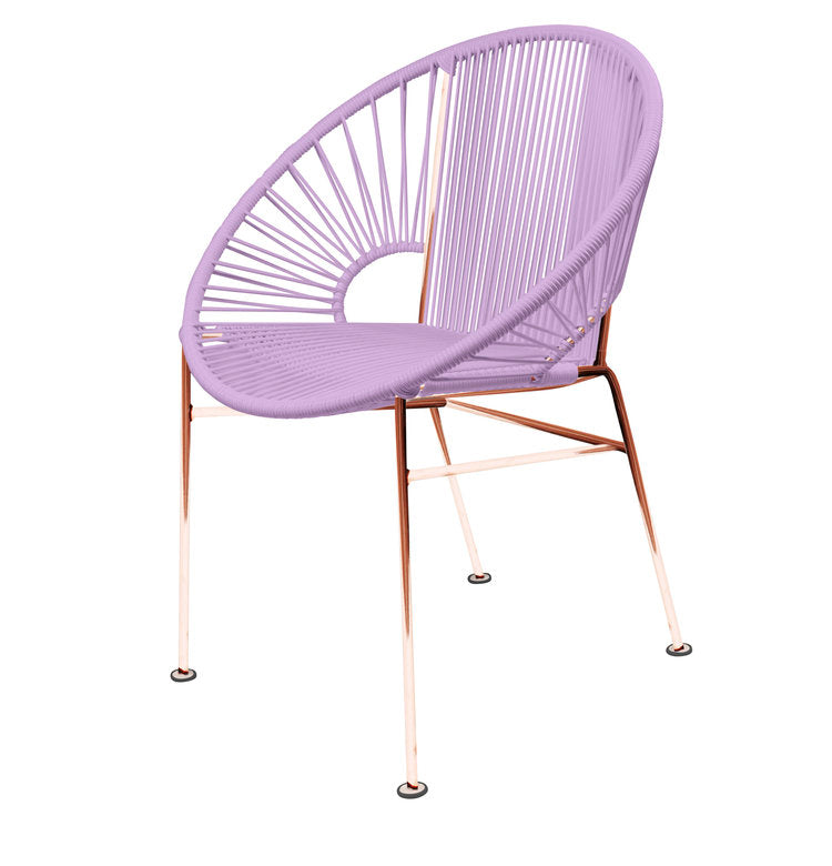 Stylish Innit Concha Dining and Café Chair with a Rustic Copper Frame