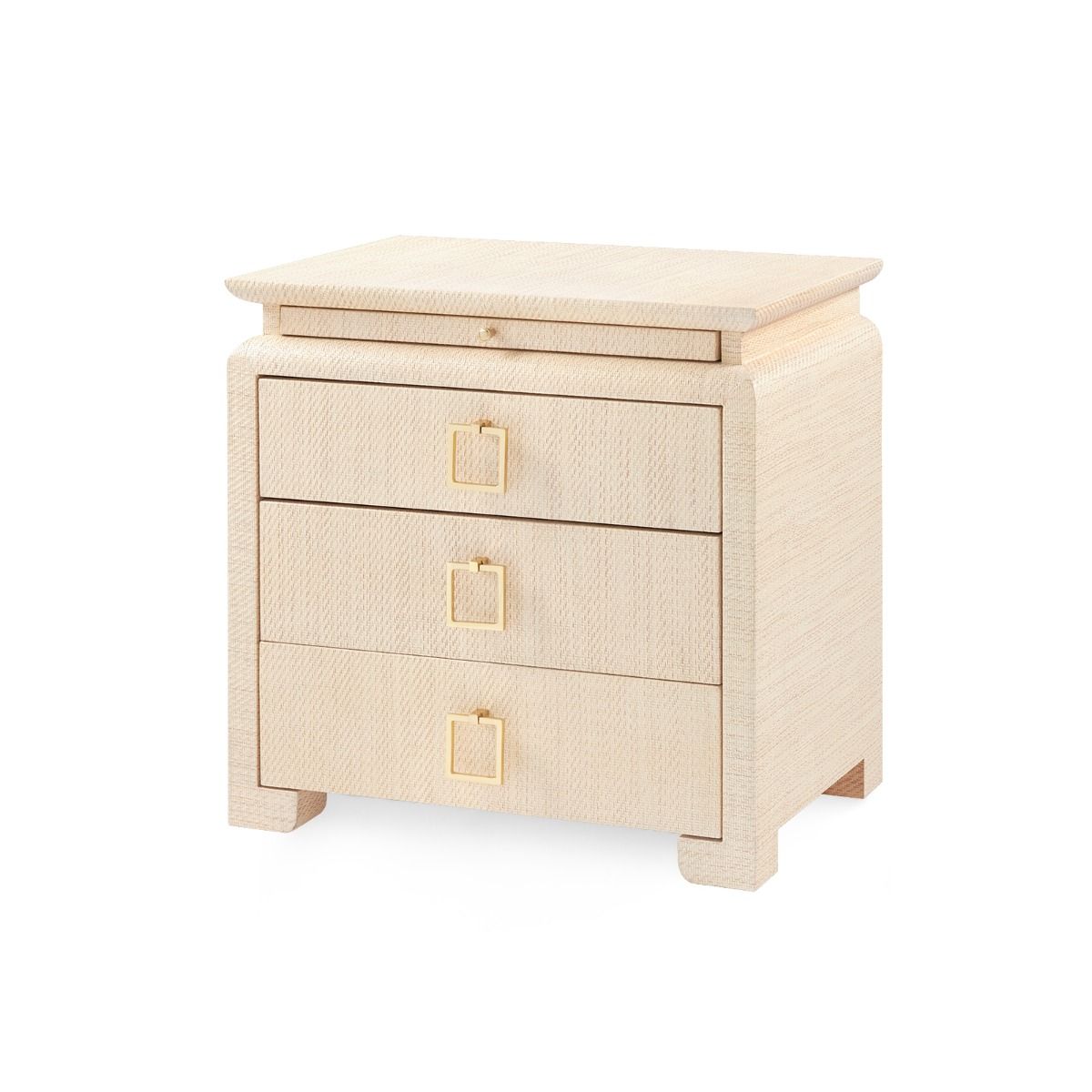 Villa & House Elina Luxury 3-Drawer Side Table with Pull-Out Tray