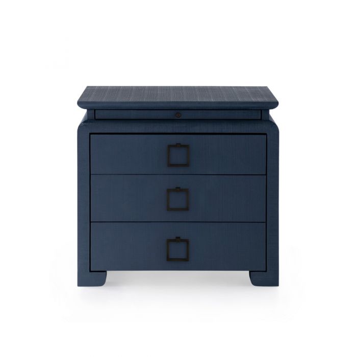 Villa & House Elina Luxury 3-Drawer Side Table with Pull-Out Tray