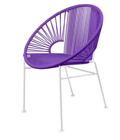 Stylish White Frame Innit Concha Chair for Dining, Café, Home or Office