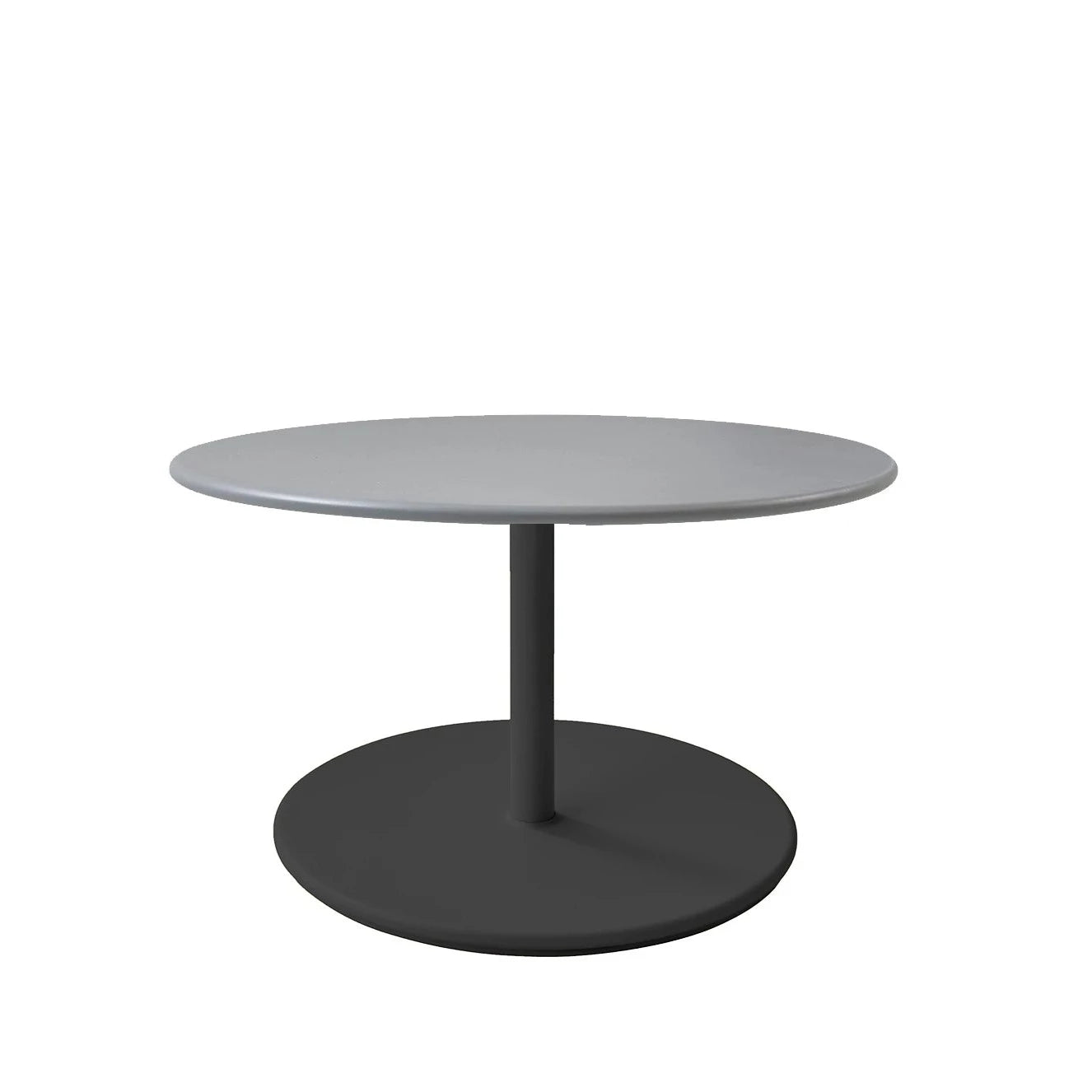 Large Base Round 80cm Cane-line Go Outdoor Coffee Table for Stylish Lounges
