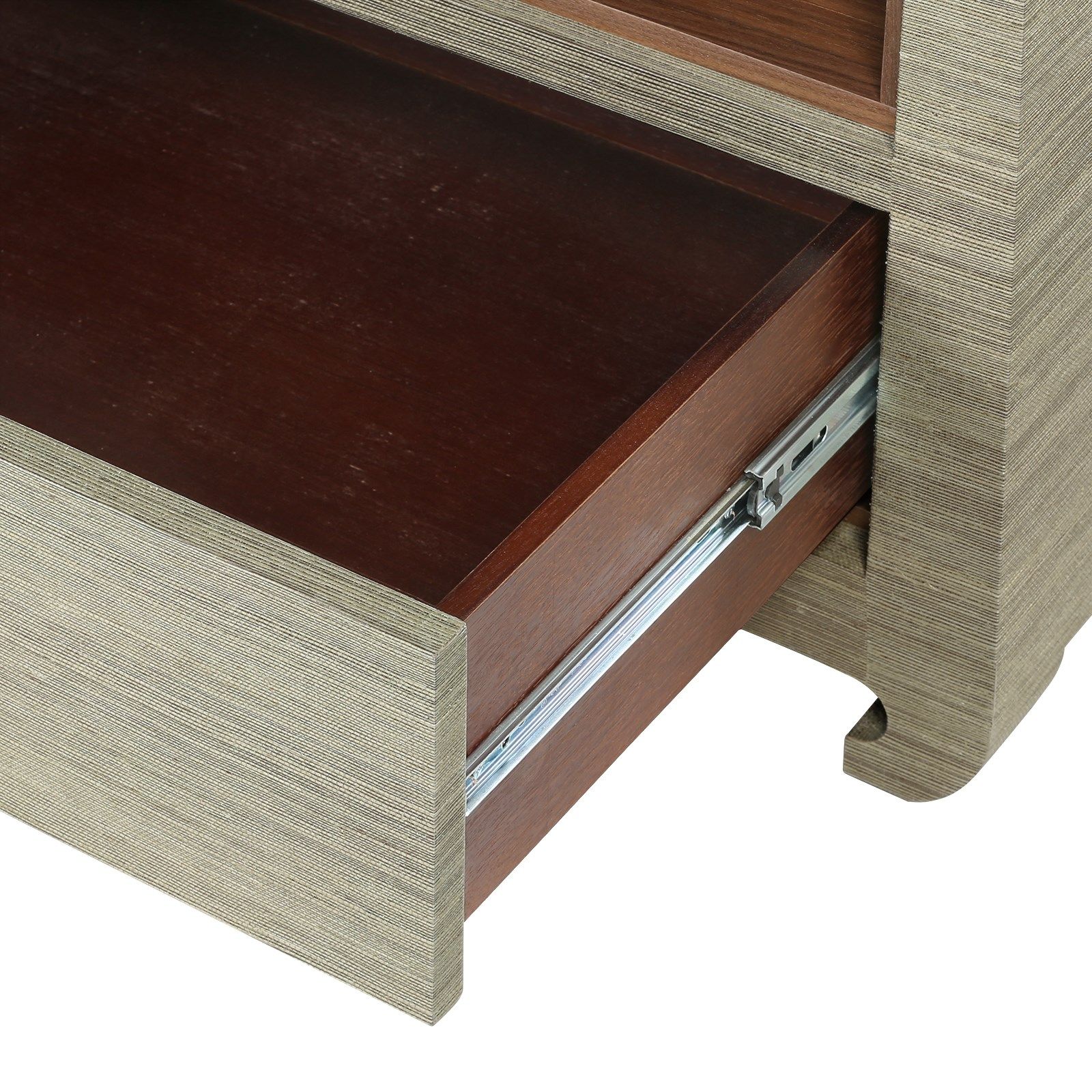 Villa & House Ming Flax Brown 2-Drawer Side Table with Elegant Design
