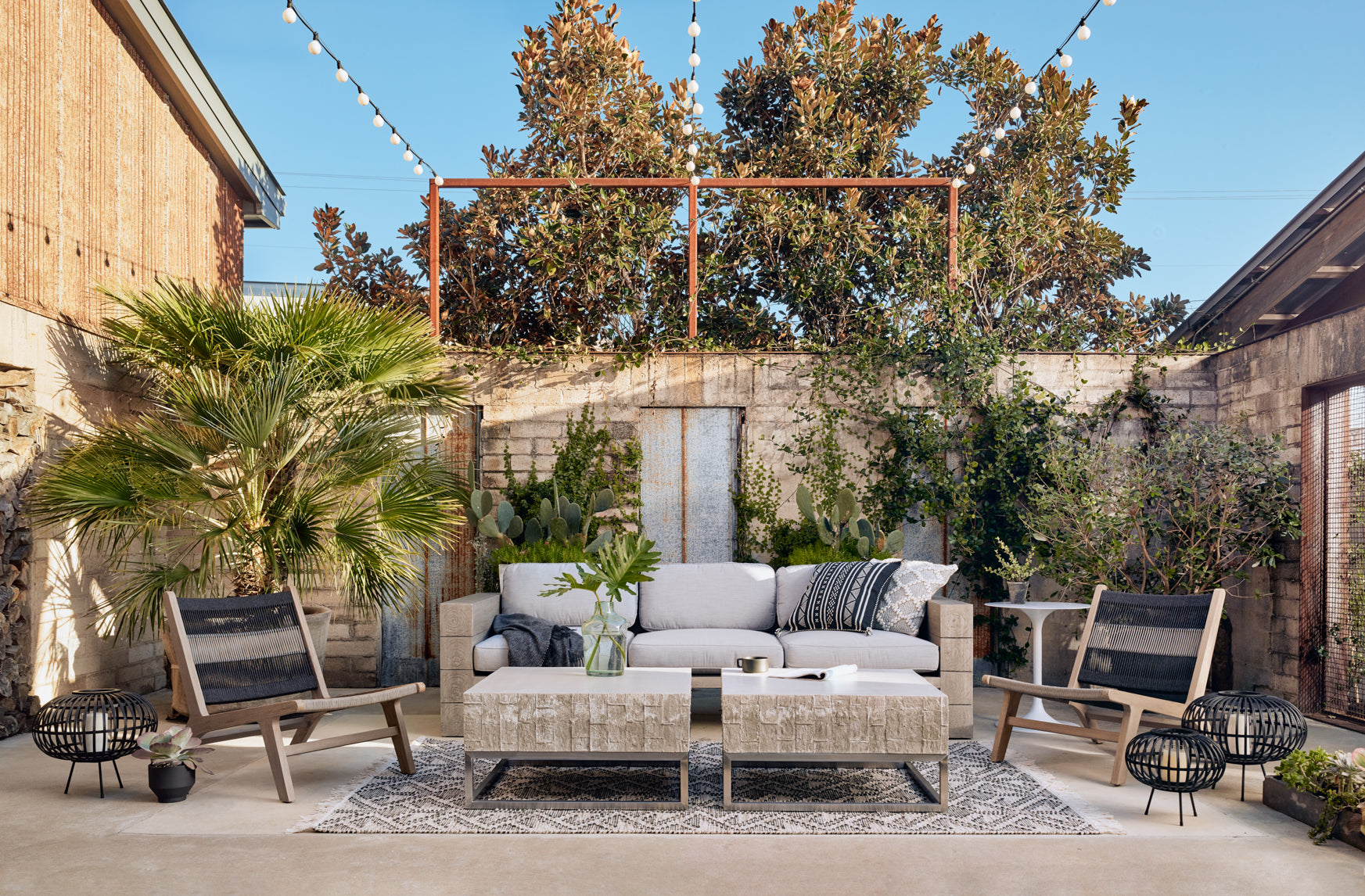 Four Hands Julian Weather - Resistant Outdoor Chair with Handwoven Rope
