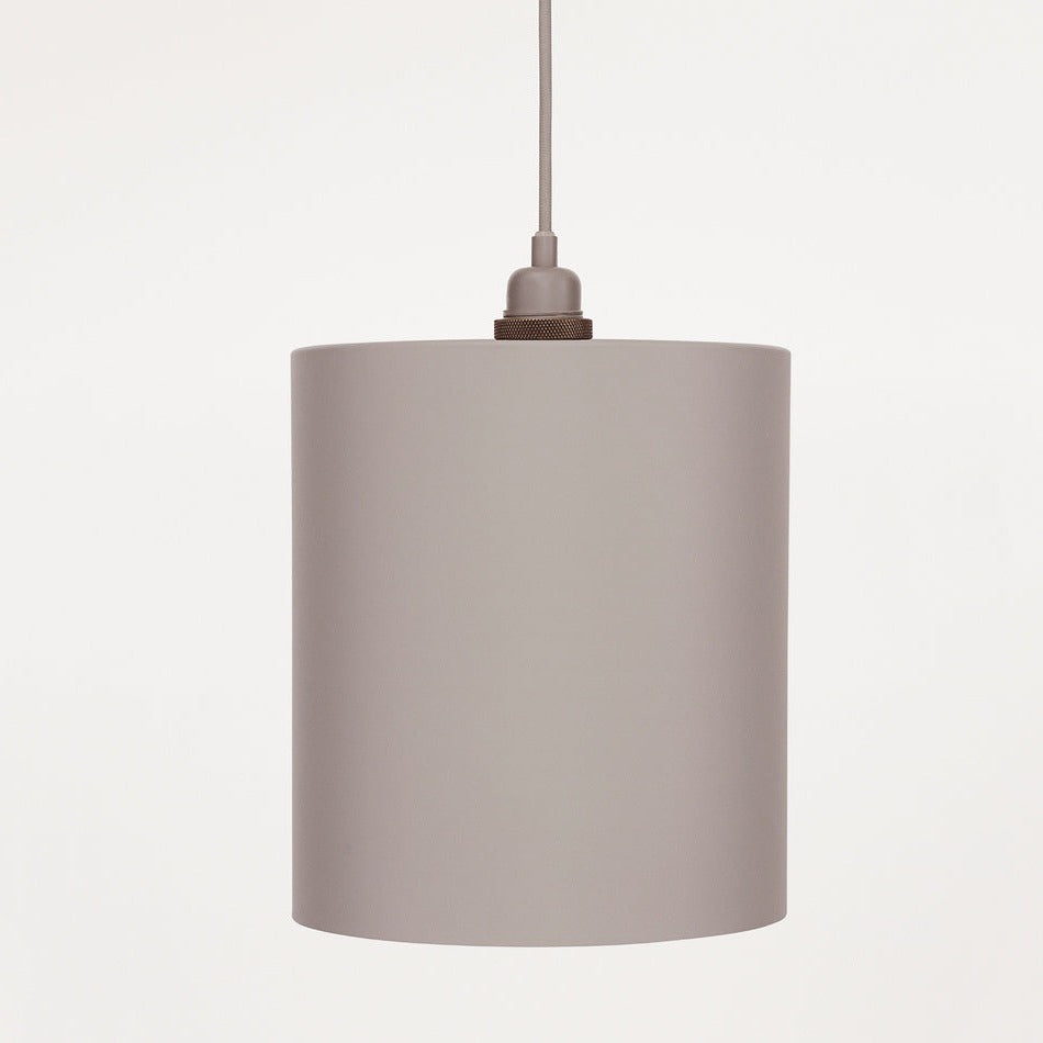 Frama's Stylish Powder - Coated Grey Geometric Cylinder Shade Lamp