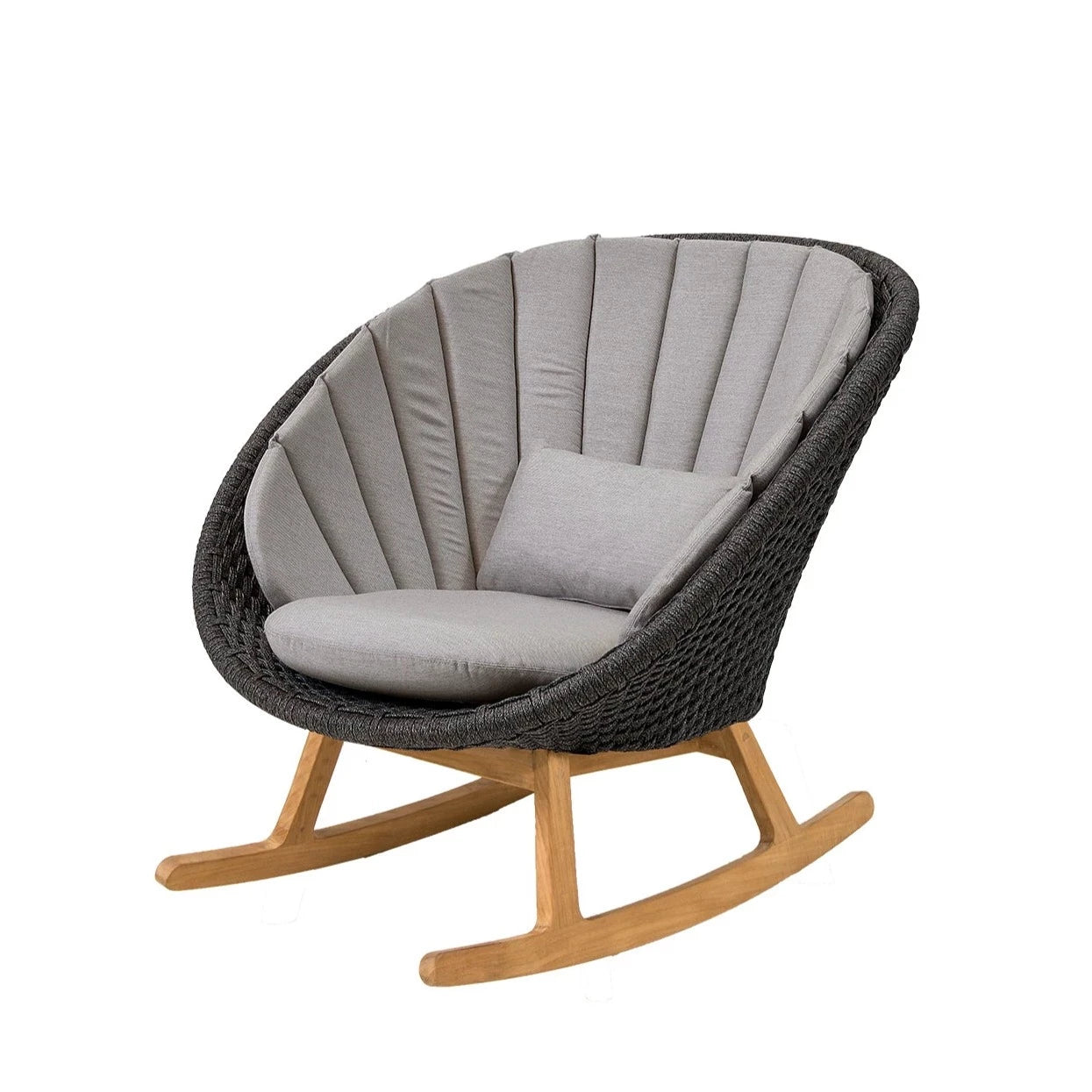Cane-line Brand Peacock-Style Outdoor Rocking Chair for Relaxation