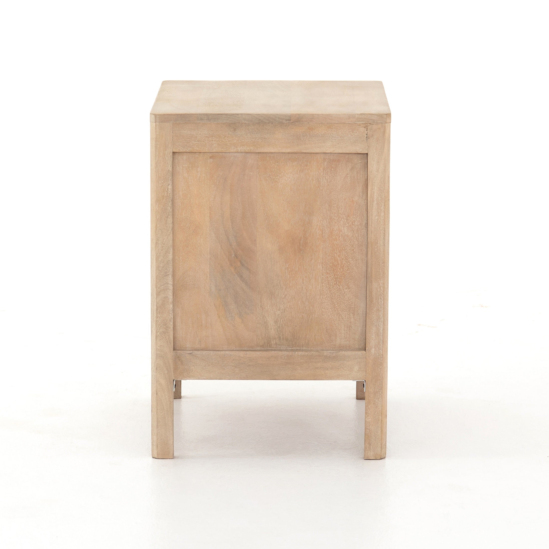 Four Hands Sydney Solid Mango Nightstand with Woven Cane and Removable Shelf