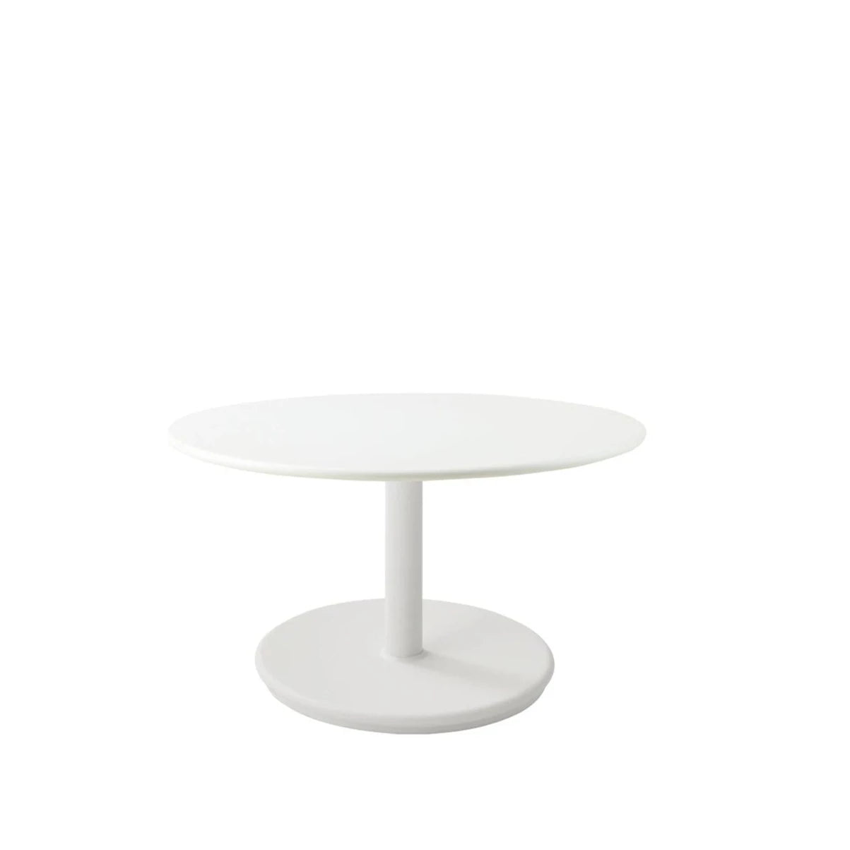 Small Base Round 60cm Cane-line Go Outdoor Coffee Table for Elegant Spaces