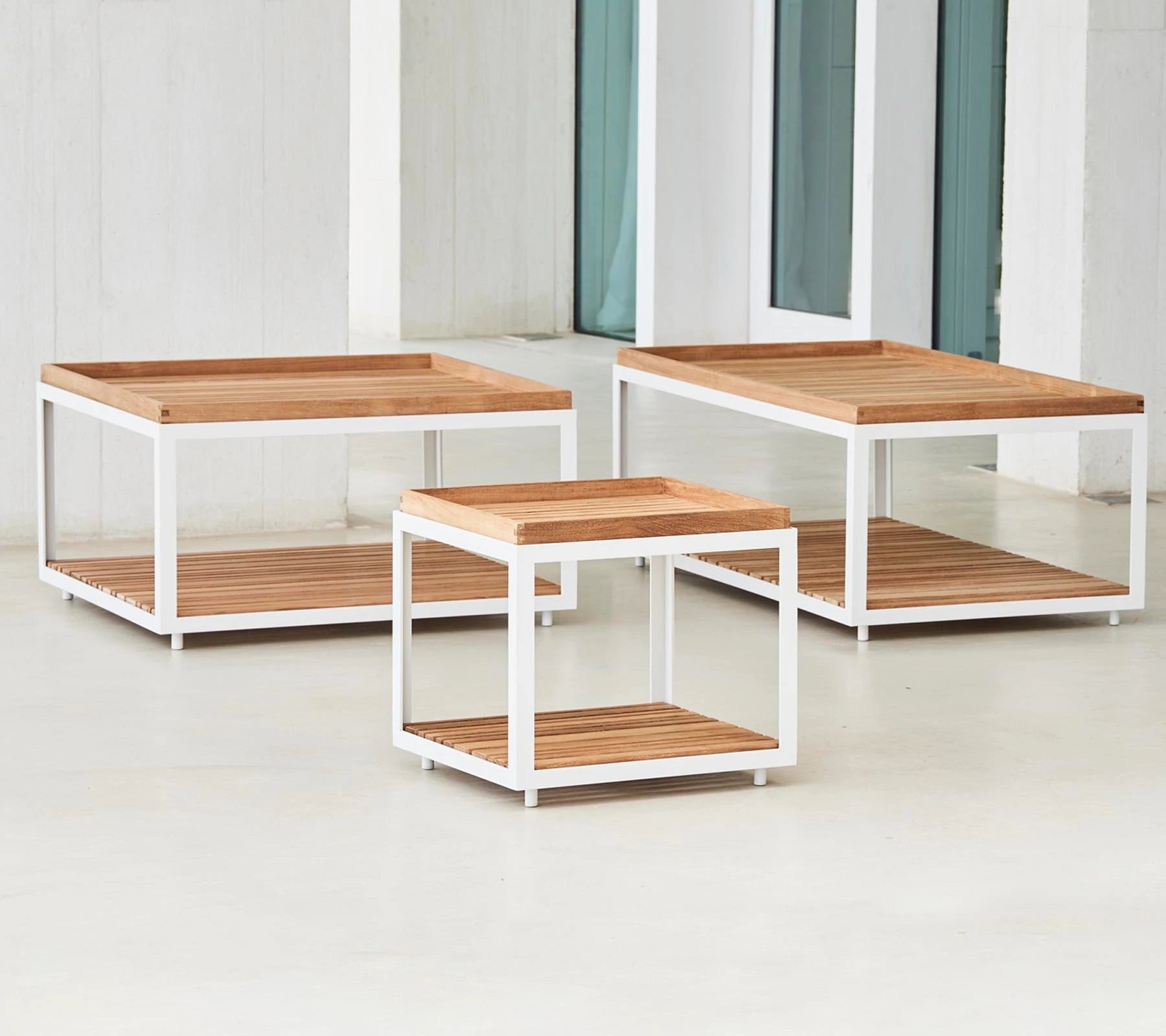 Cane-line Rectangular Level Coffee Table Base with Elegant Design