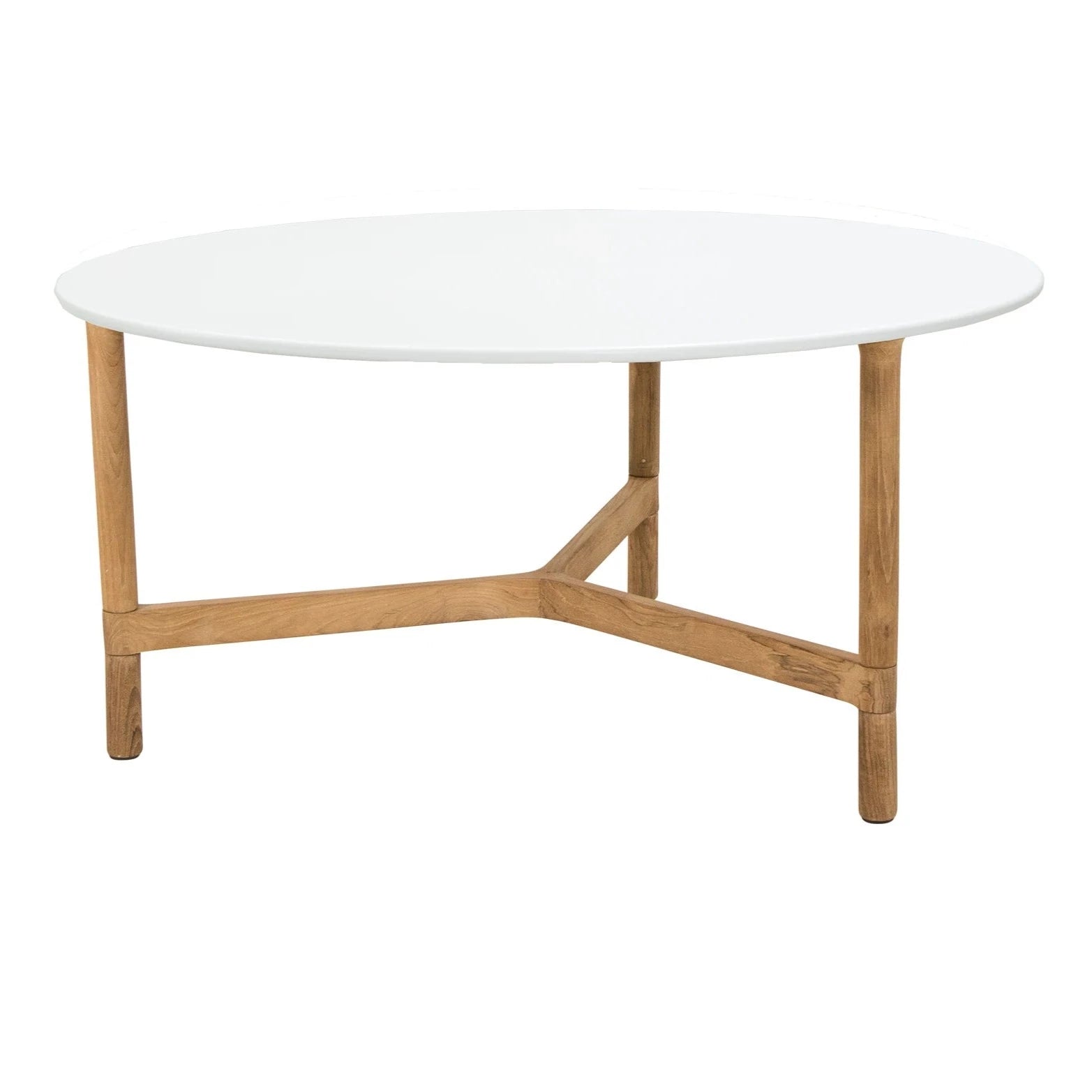 Large Teak Cane-line Twist Coffee Table for Indoor and Outdoor