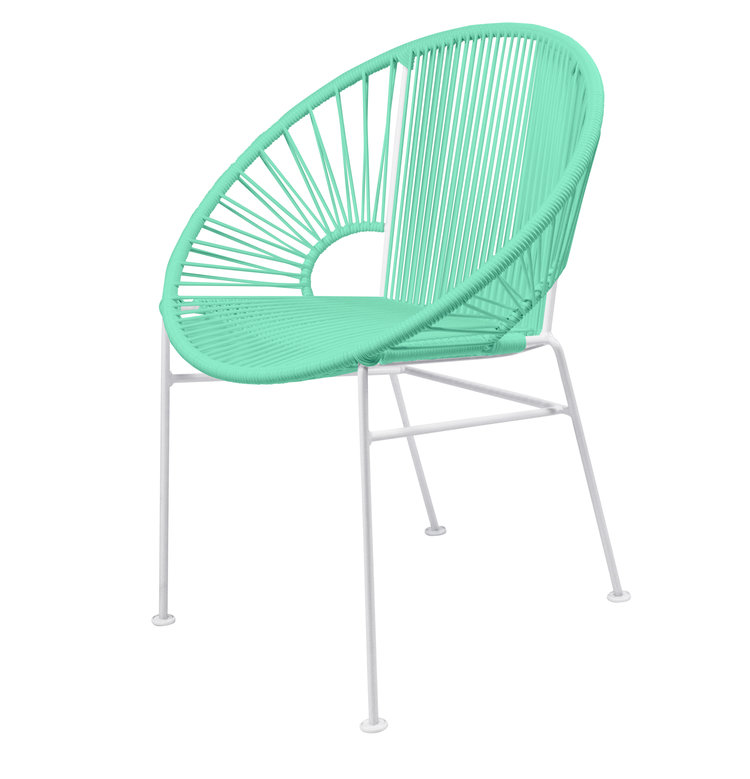 Stylish White Frame Innit Concha Chair for Dining, Café, Home or Office