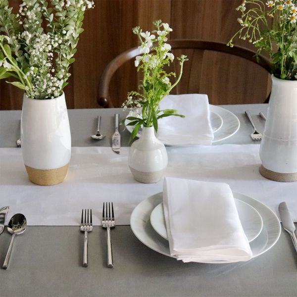 Huddleson Contemporary Luxury Italian Linen Table Runner for Elegant Dining