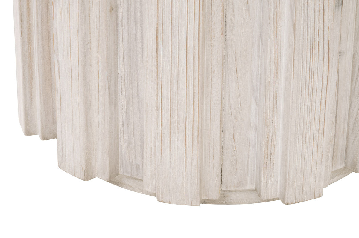 Eco-Friendly Roma Accent Table by Essentials For Living with Decorative Fluting