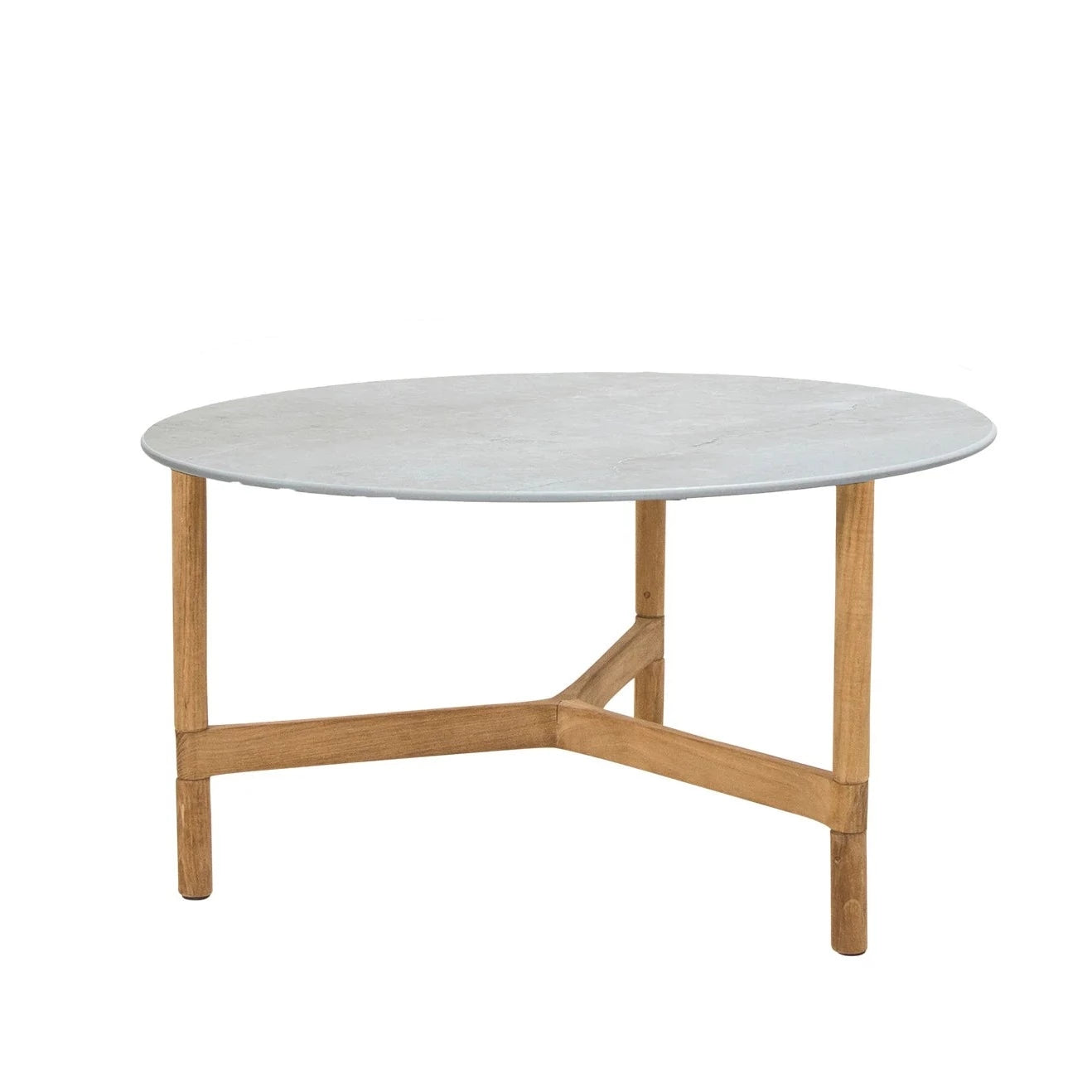 Medium-Sized Teak Cane-line Twist Coffee Table for Indoor & Outdoor Use