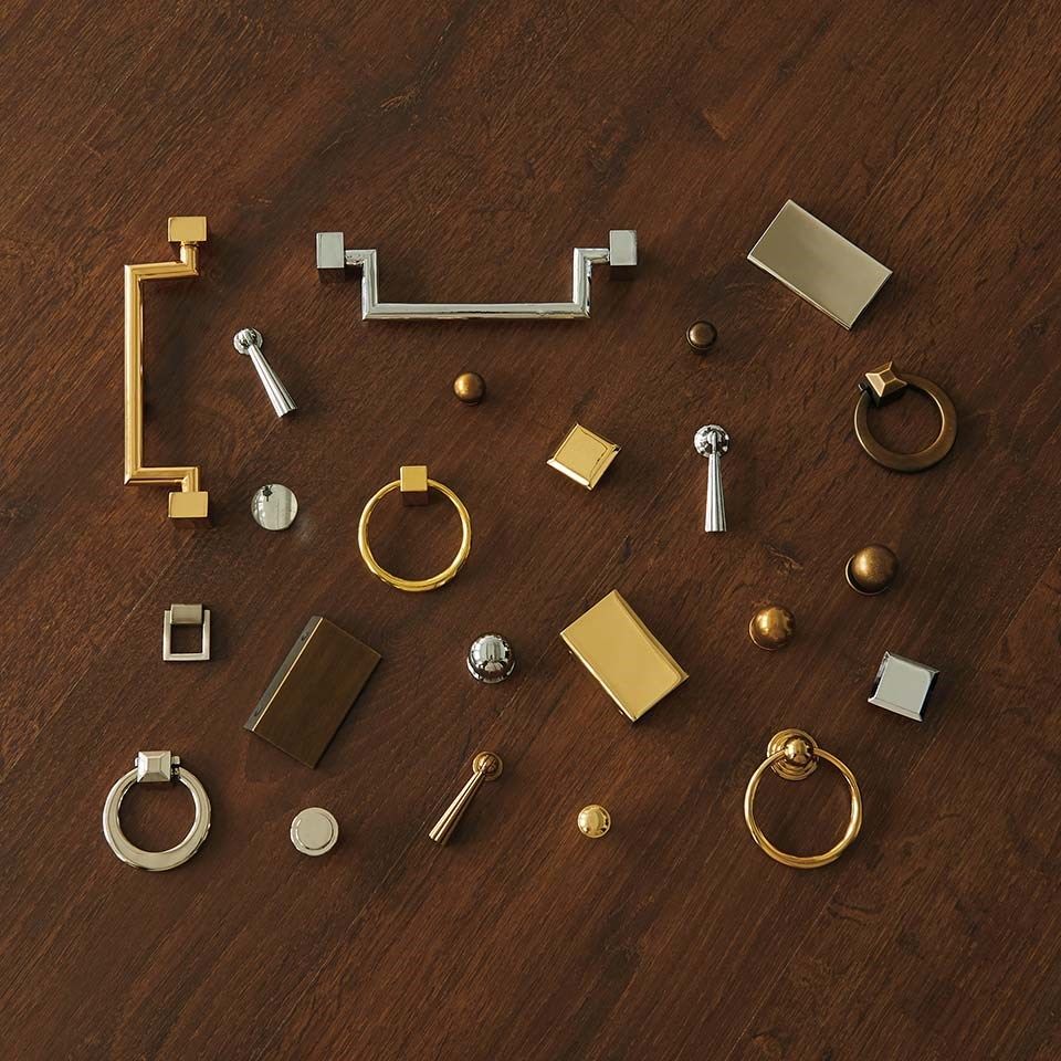 Villa & House Elliott Pull - Cast Metal with Polished Nickel or Antique Gold Finish