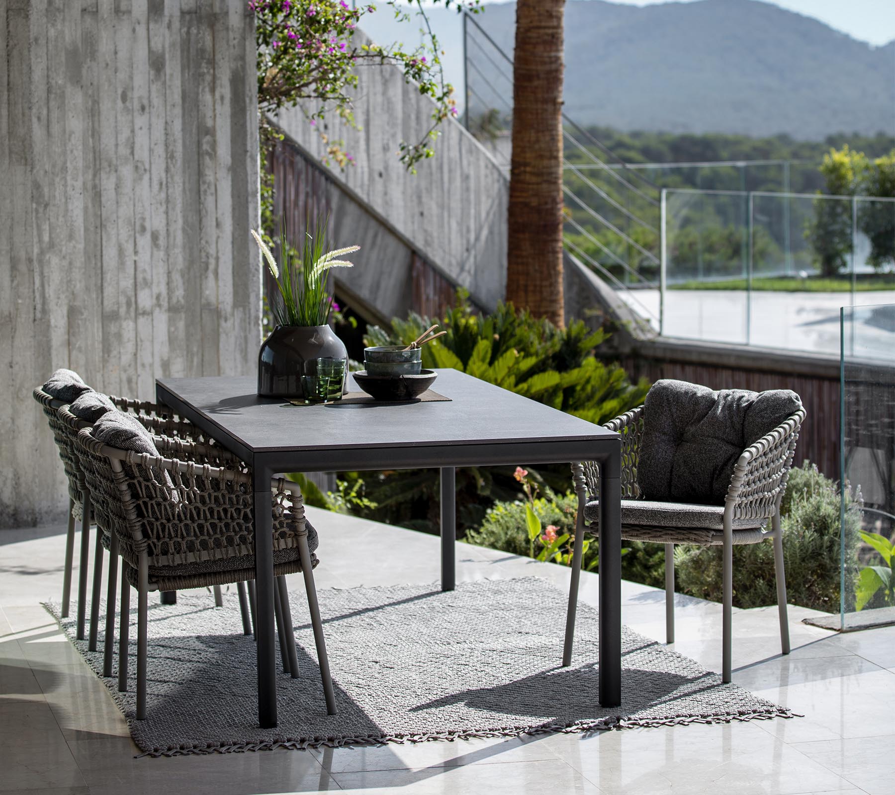 Cane-line Modern Ocean Outdoor Chair with Soft Cushions