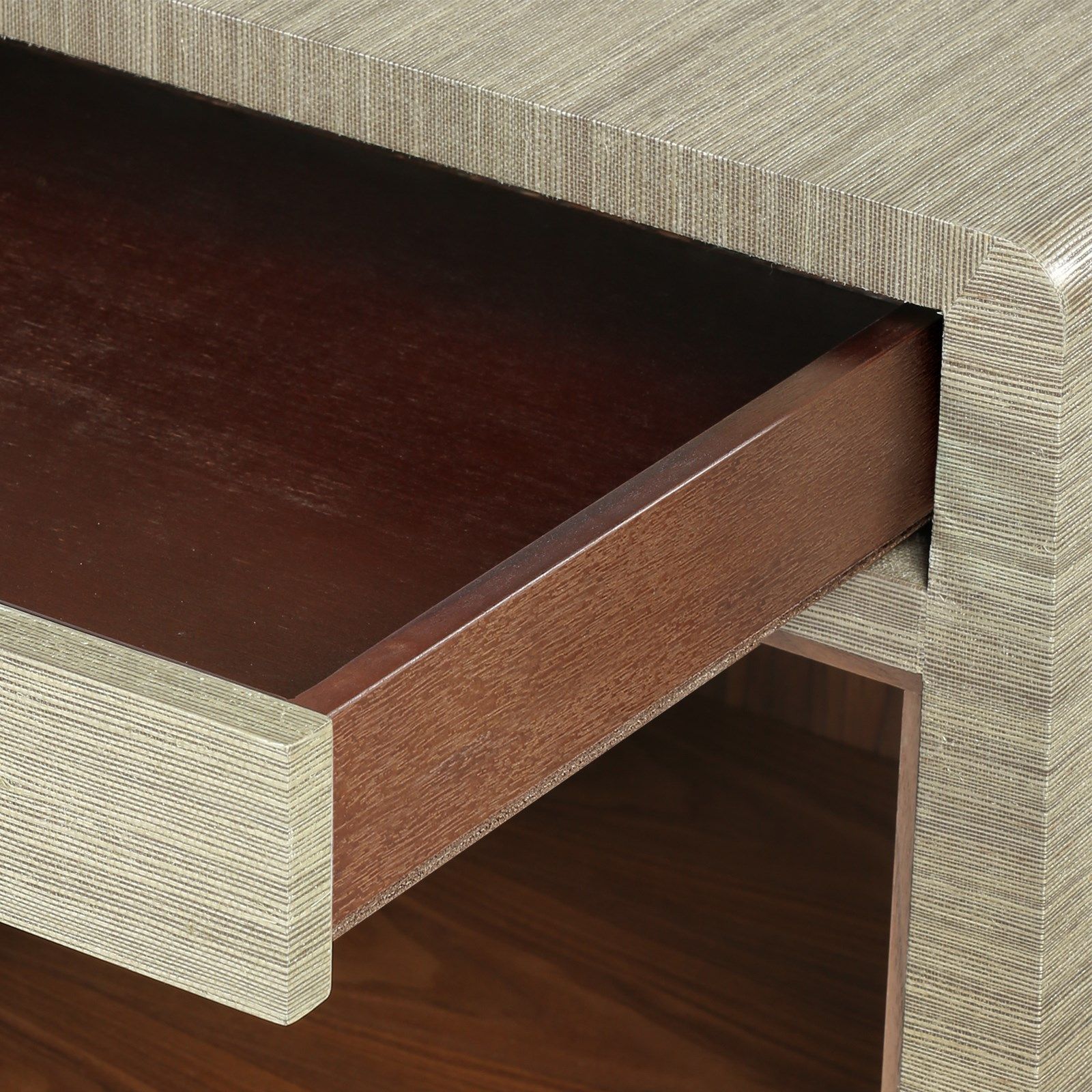 Villa & House Ming Flax Brown 2-Drawer Side Table with Elegant Design