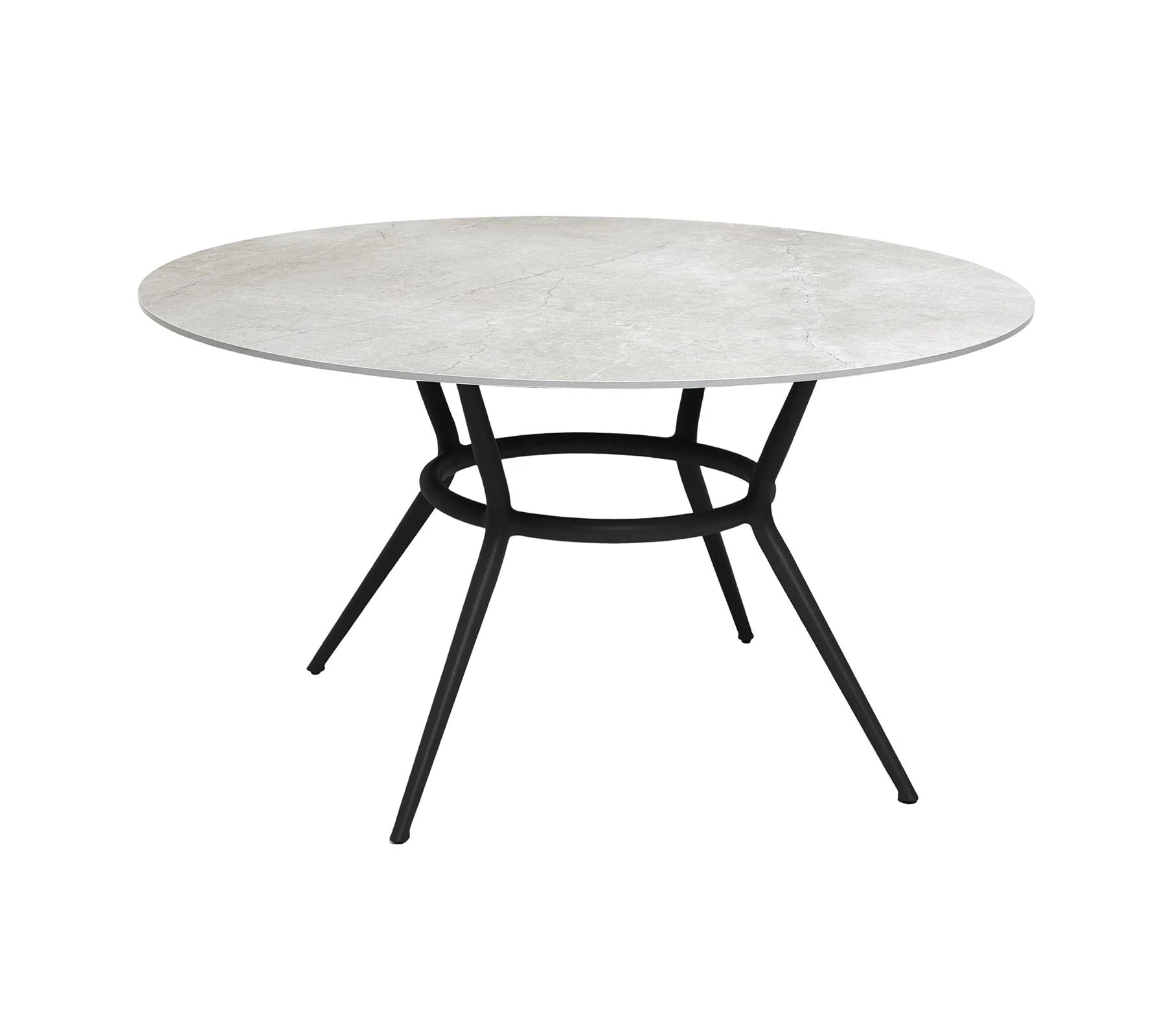 Cane-line Elegant Round Joy Dining Table with Aluminum Base