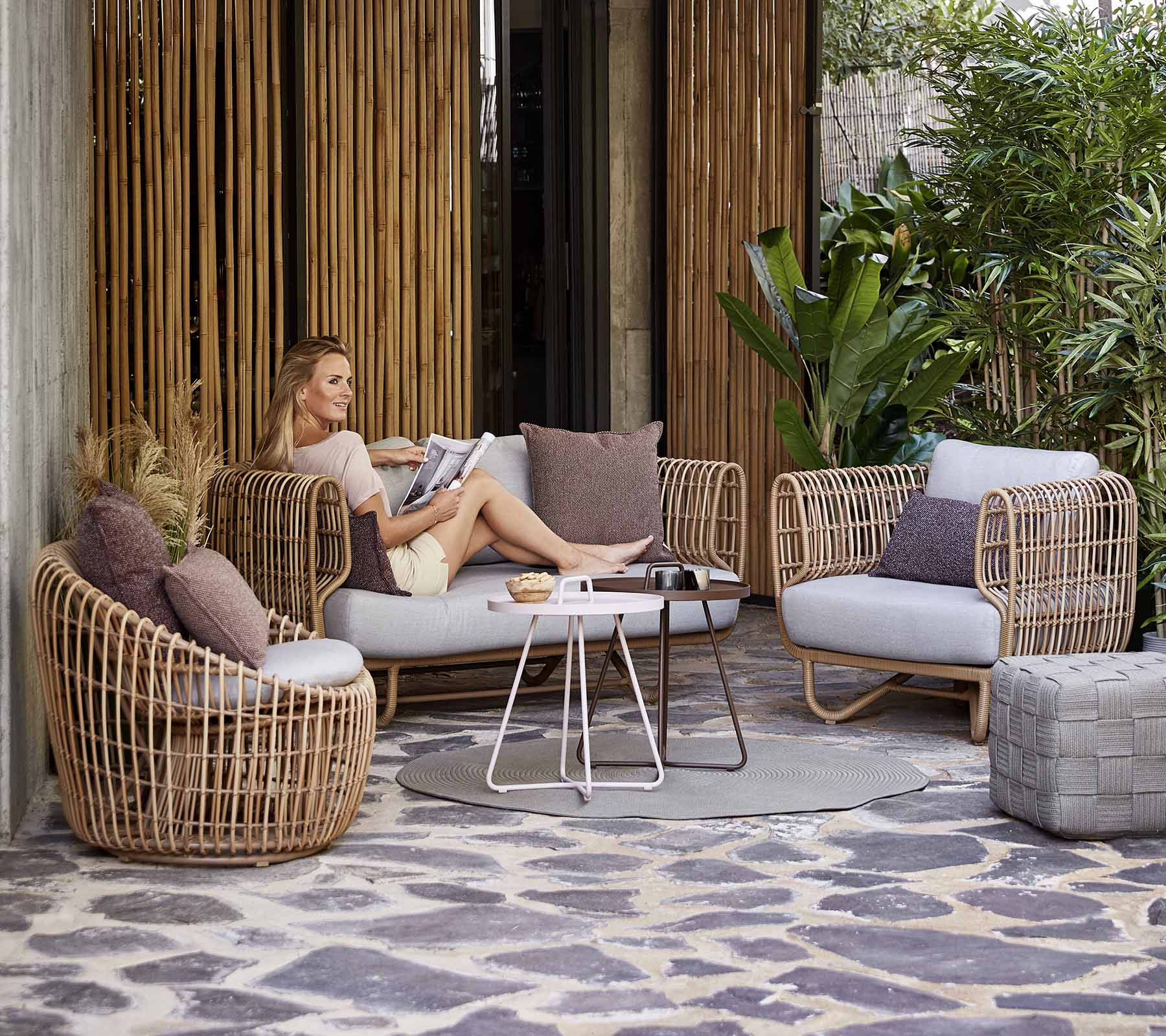 Cane-line Durable Nest Round Chair with Classic Danish Design