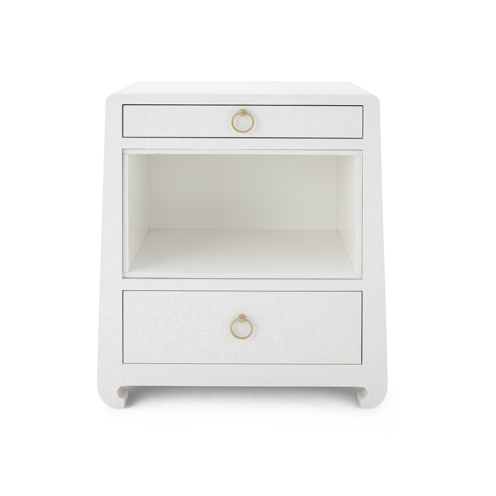 Villa & House Ming Flax Brown 2-Drawer Side Table with Elegant Design