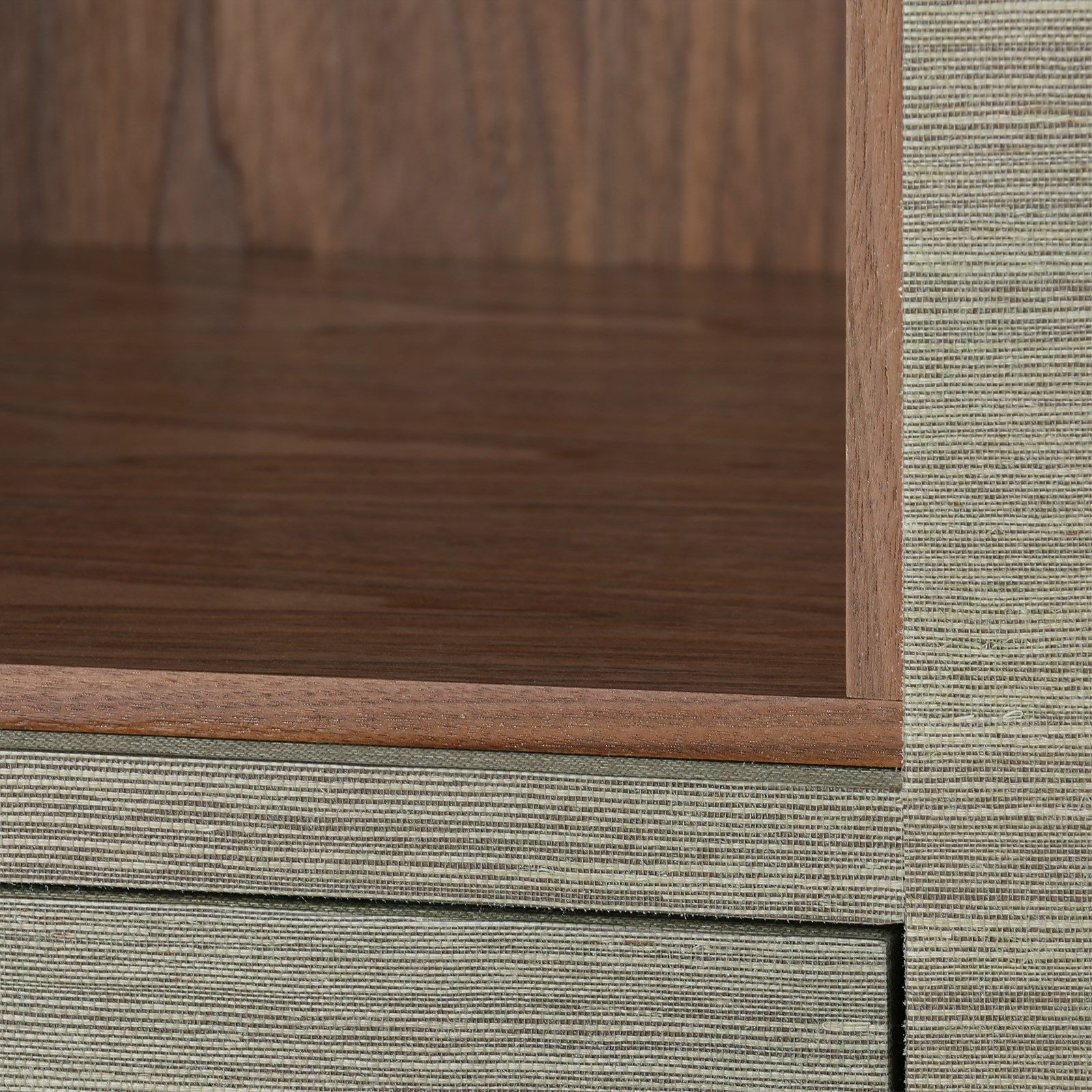 Villa & House Ming Flax Brown 2-Drawer Side Table with Elegant Design