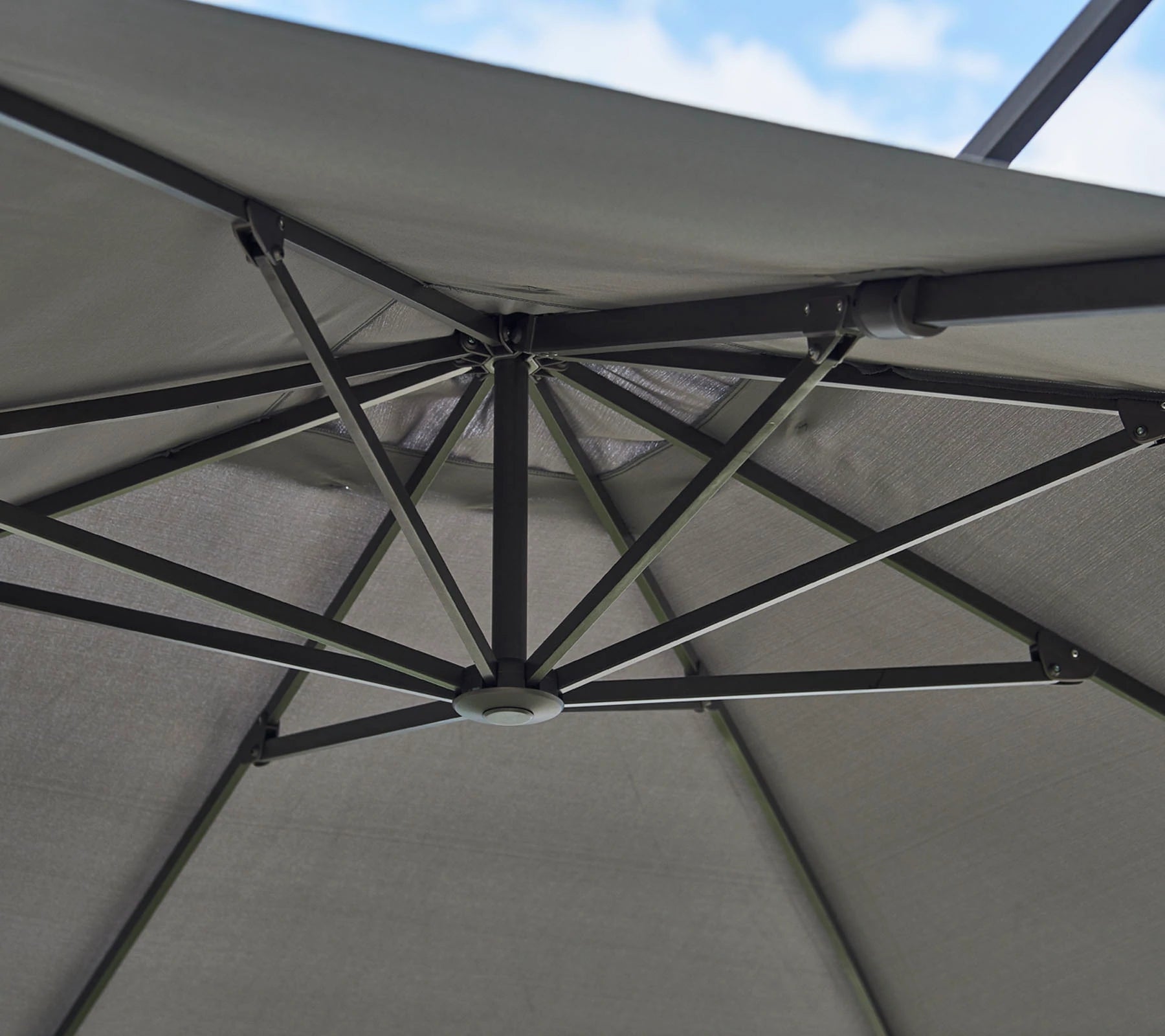 Cane-line Luxury Hyde Hanging Outdoor Parasol for Terraces