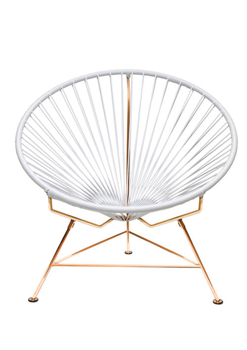 Stylish and Durable Innit Lounge Chair with a Copper-Colored Frame
